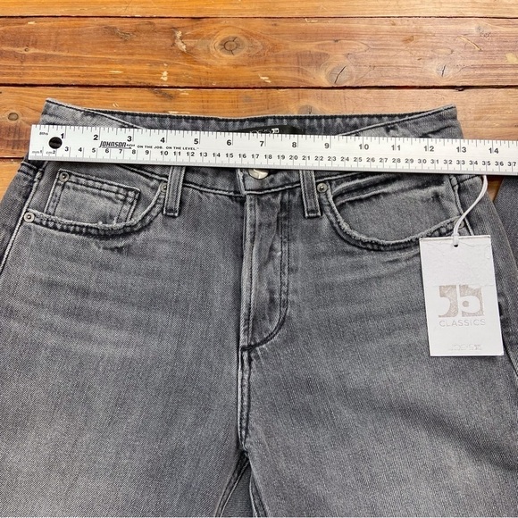 NWT Joe’s The Smith highrise straight ankle jeans grey faded black button fly 24 - Picture 13 of 16